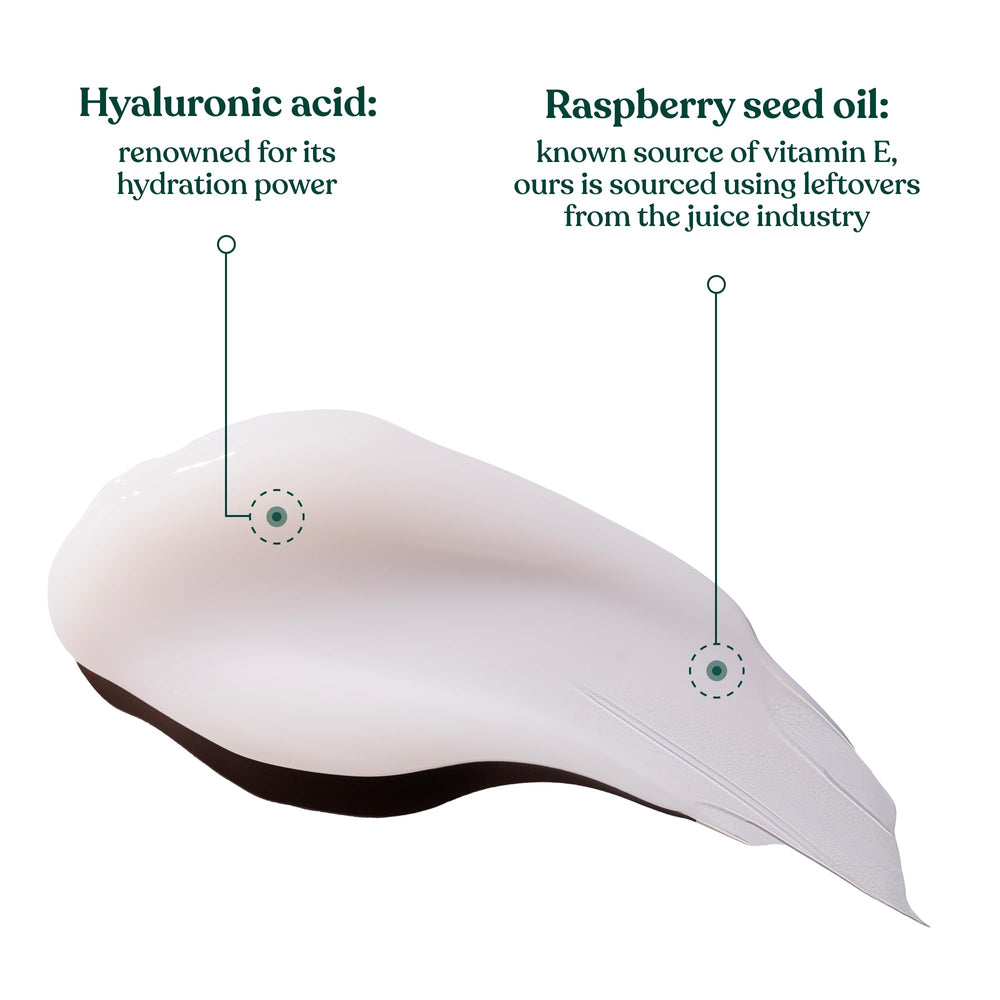 The Body Shop Vitamin E Gel Moisture Cream raspberry extract jar close-up emphasizing natural-origin ingredients
