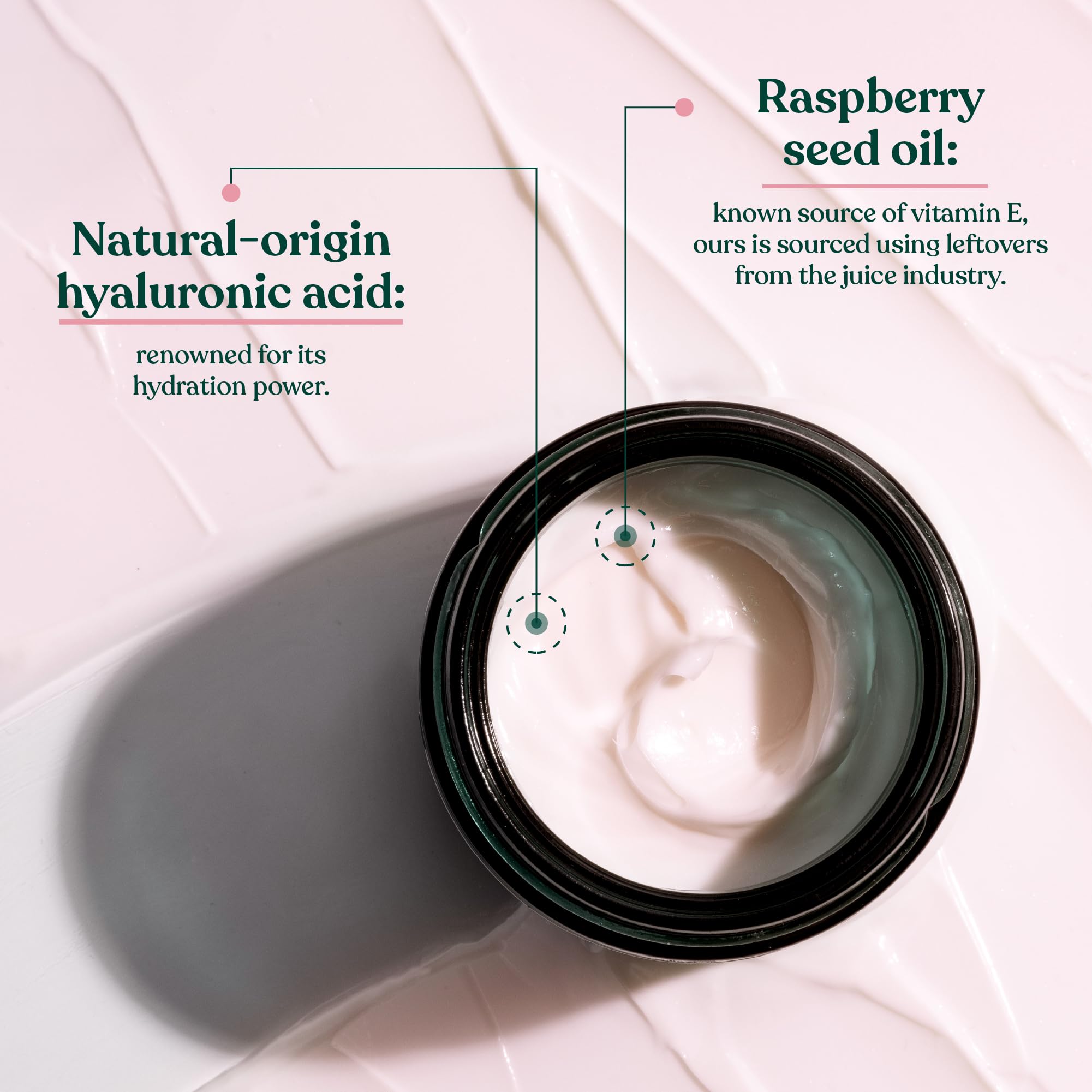 The Body Shop Vitamin E Moisture Cream hydration drop conveys 48-hour moisture.