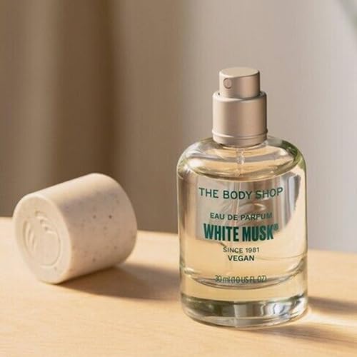 The Body Shop White Musk EDT rose and jasmine accords evoke delicate floral notes.
