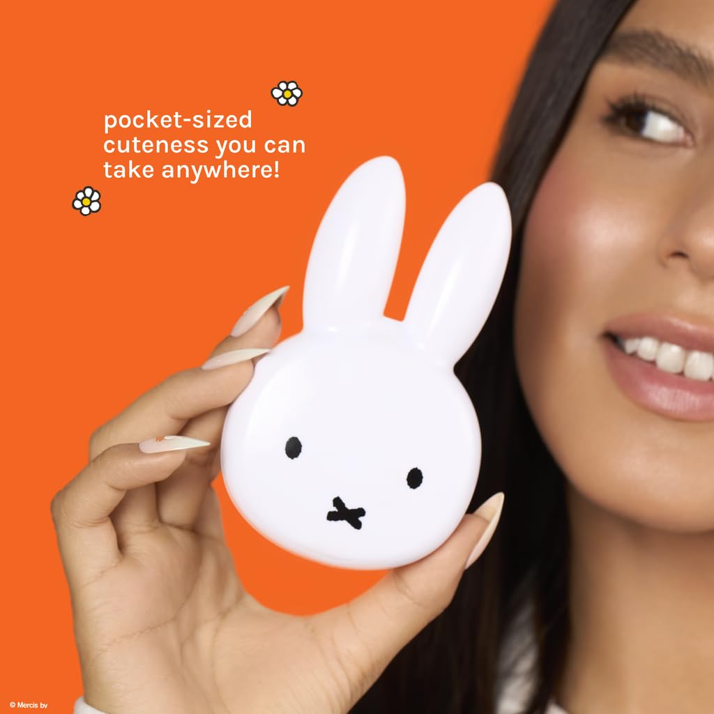 The Crème Shop Miffy pocket-size compact mirror in a slim frame for travel.