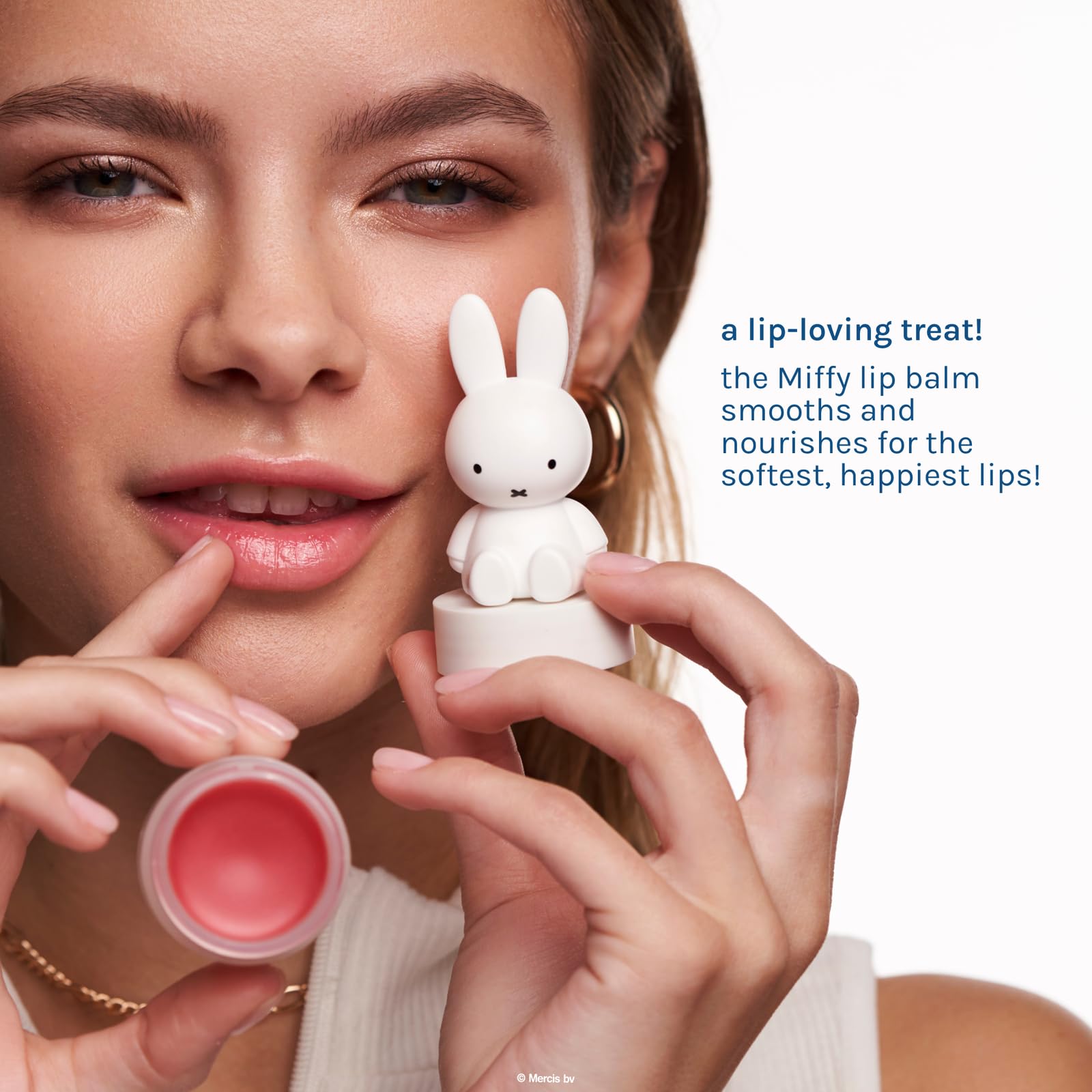 The Crème Shop Miffy lip balm with murumuru nourishes and seals moisture during chilly days.