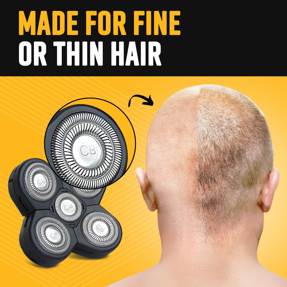 The Cut Buddy back-area shaver head used for full-body grooming.