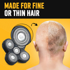 The Cut Buddy back-area shaver head used for full-body grooming.