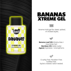 The Doux Bananas Xtreme Hold shines with glossy finish on styled waves.