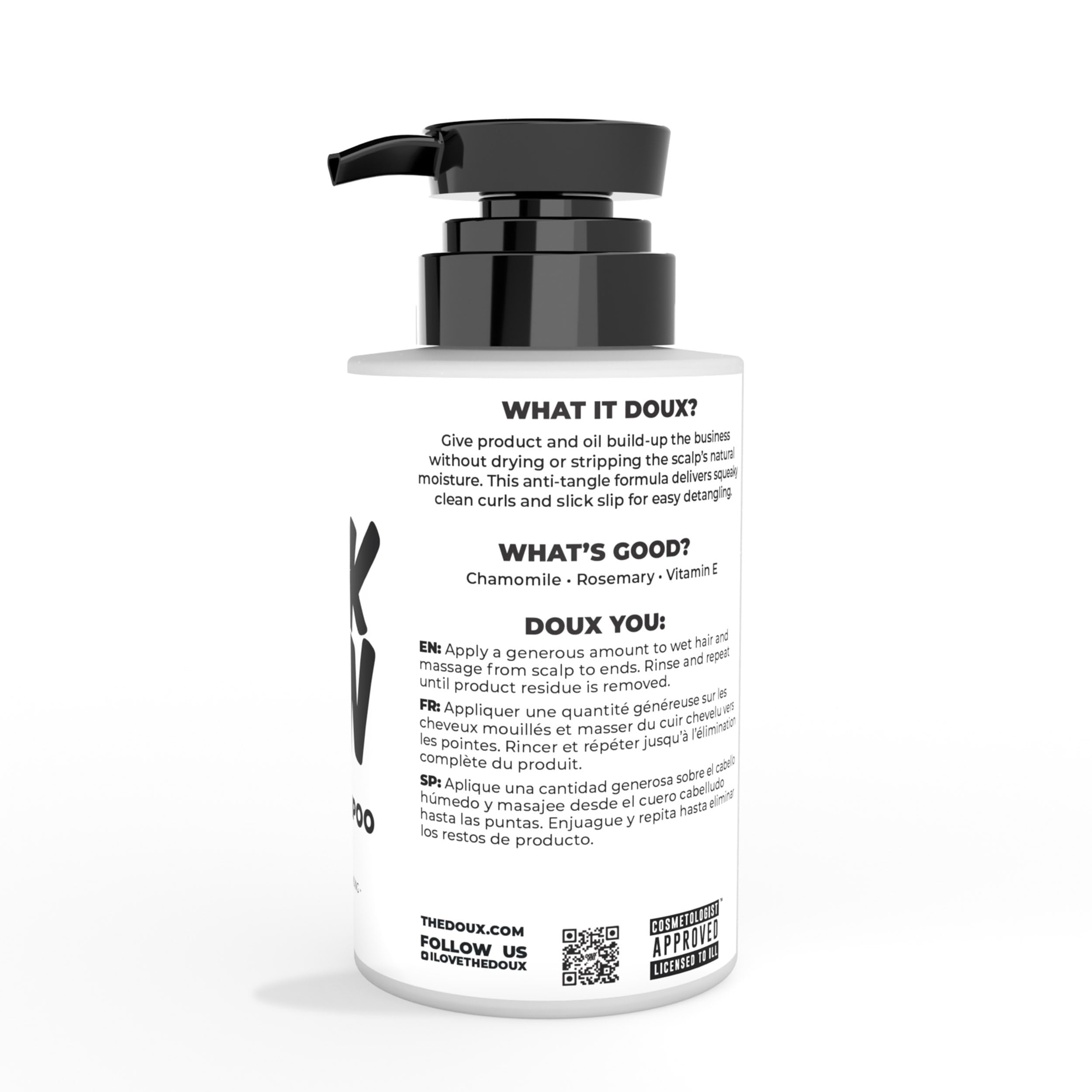 The Doux BREAKDOWN ingredients close-up—rosemary and vitamin E antioxidant boost.
