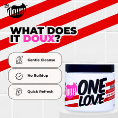 The Doux ONE LOVE after-use curls show frizz-free shine and bounce.