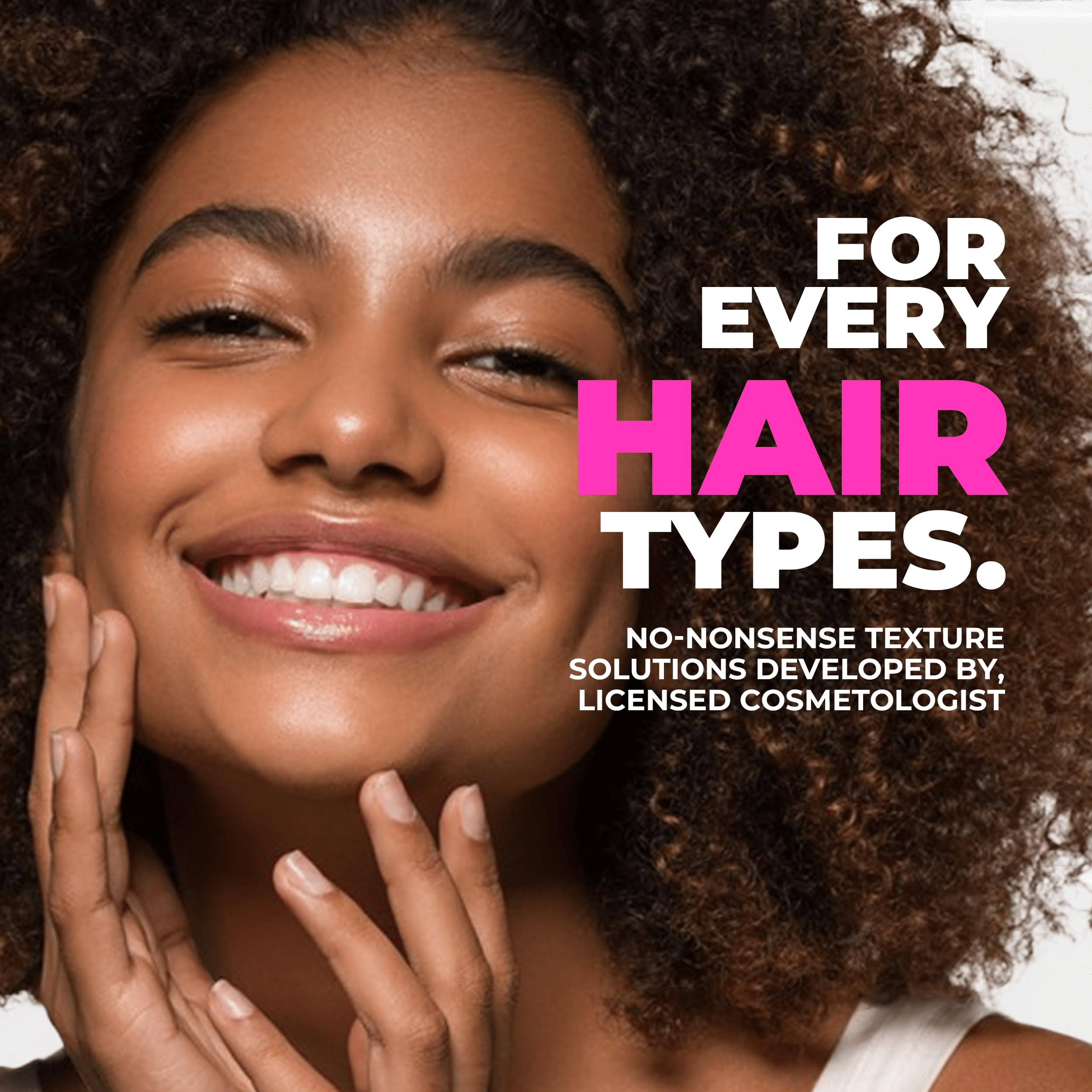The Doux SUCKA FREE shampoo color-treated hair visual signifies color-safe care.