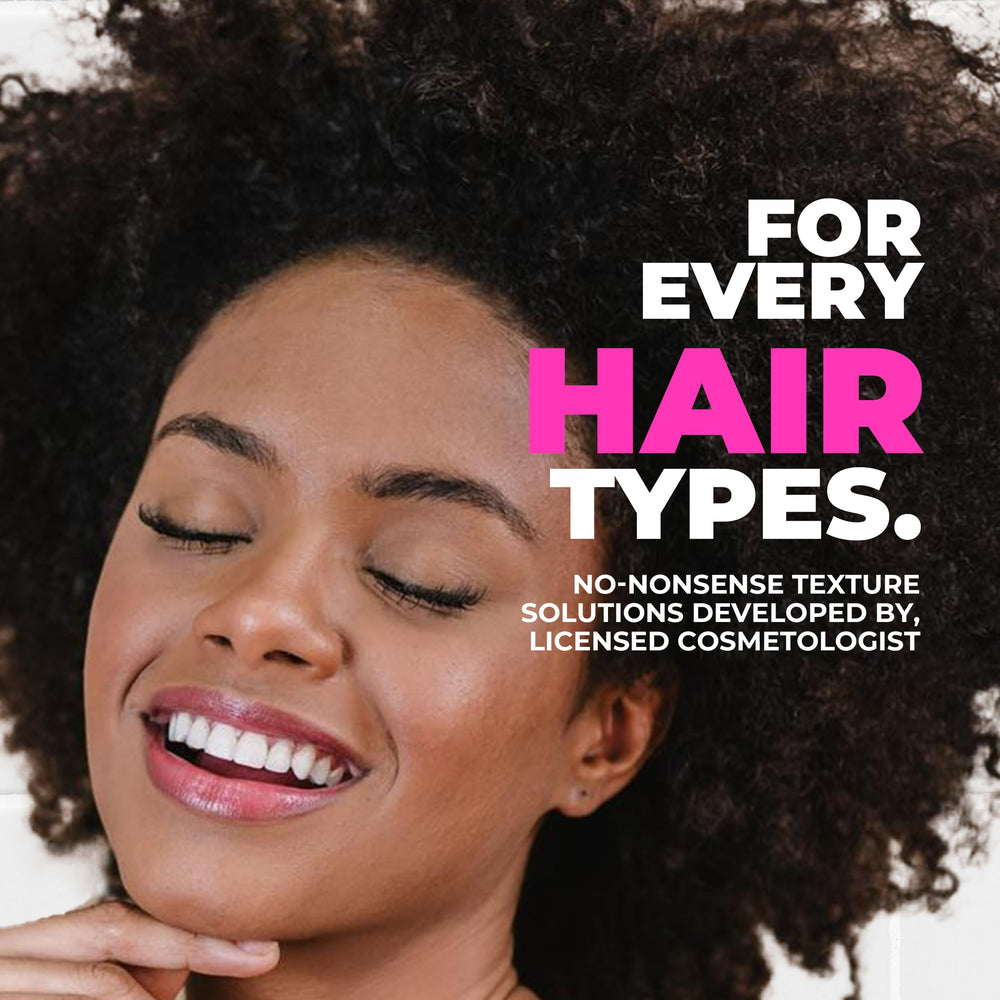 The Doux WE WANT EASY close-up reveals nourished, shiny curls.