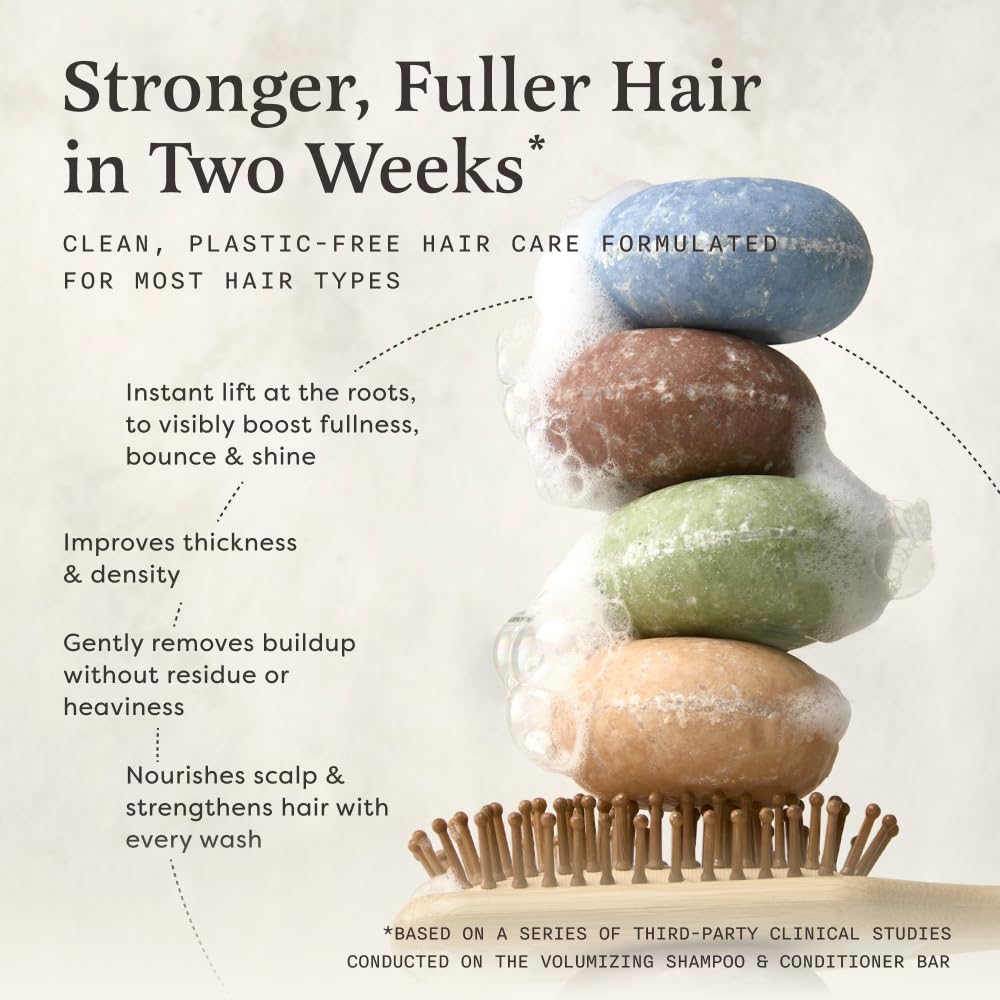 The Earthling Co. Shampoo Bar marshmallow-root-elderberry image shows growth-supporting ingredients for stronger hair.