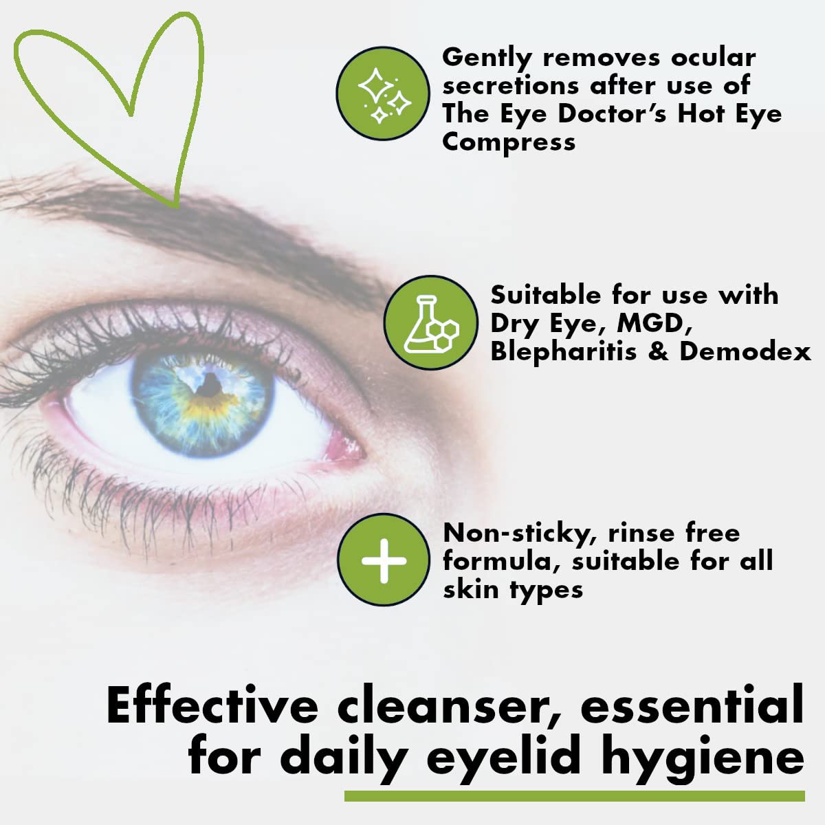 The Eye Doctor lid cleanser with coconut and argan oil for eyelid moisture