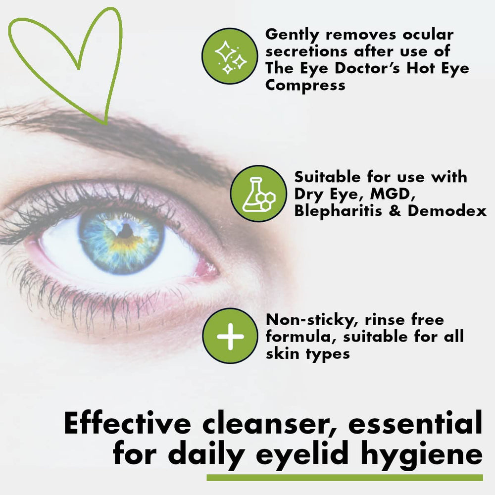 The Eye Doctor lid cleanser with coconut and argan oil for eyelid moisture