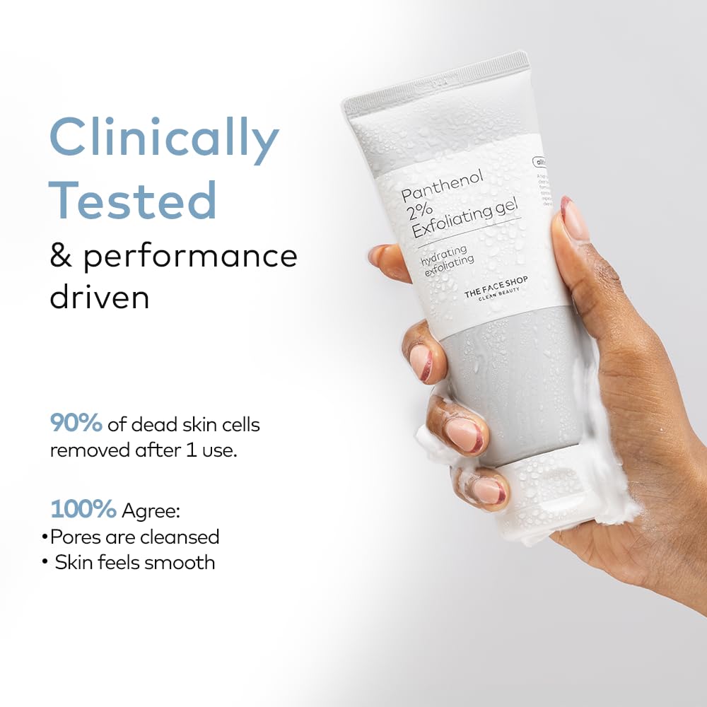 The Face Shop Alltimate gel on skin demonstration suggesting gentle exfoliation and hydration