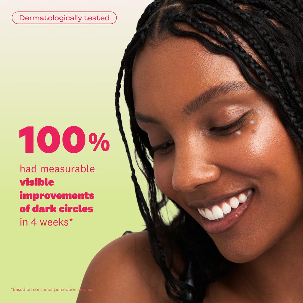 The Face Shop Eye Cream on under-eye area demonstrates smooth, quick absorption for daytime use