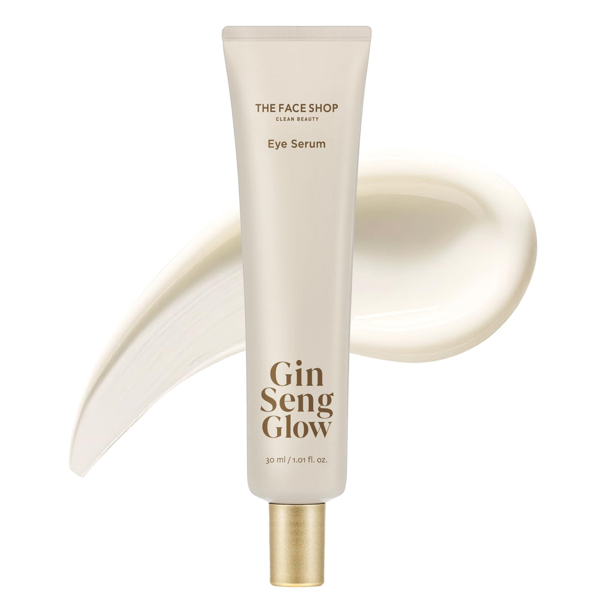 The Face Shop Ginseng Glow Eye Serum bottle closeup showing hydrating formula