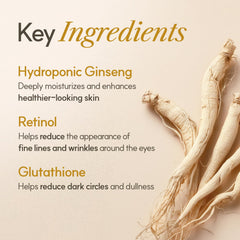 The Face Shop Ginseng Glow Eye Serum modern packaging for premium anti-aging care