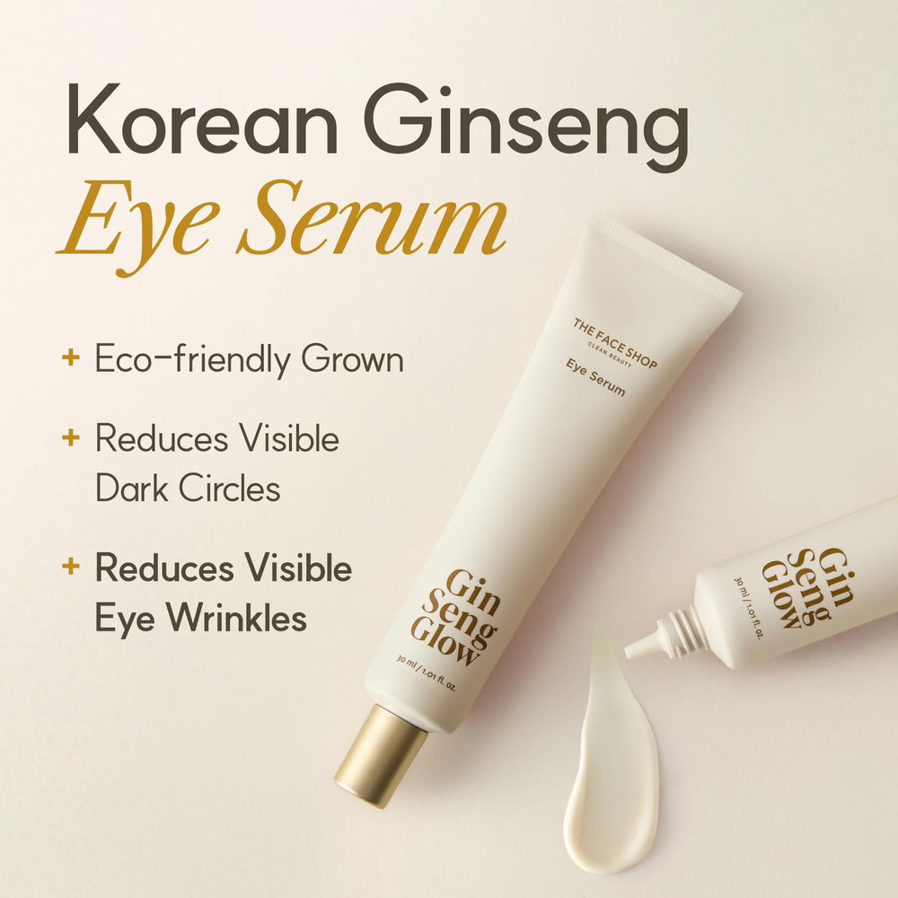 The Face Shop Ginseng Glow Eye Serum lightweight texture absorbs quickly