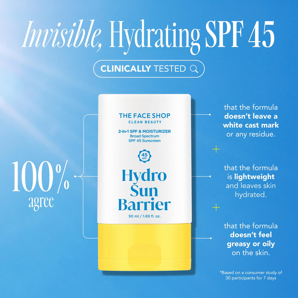 Product applied with no white cast on skin.