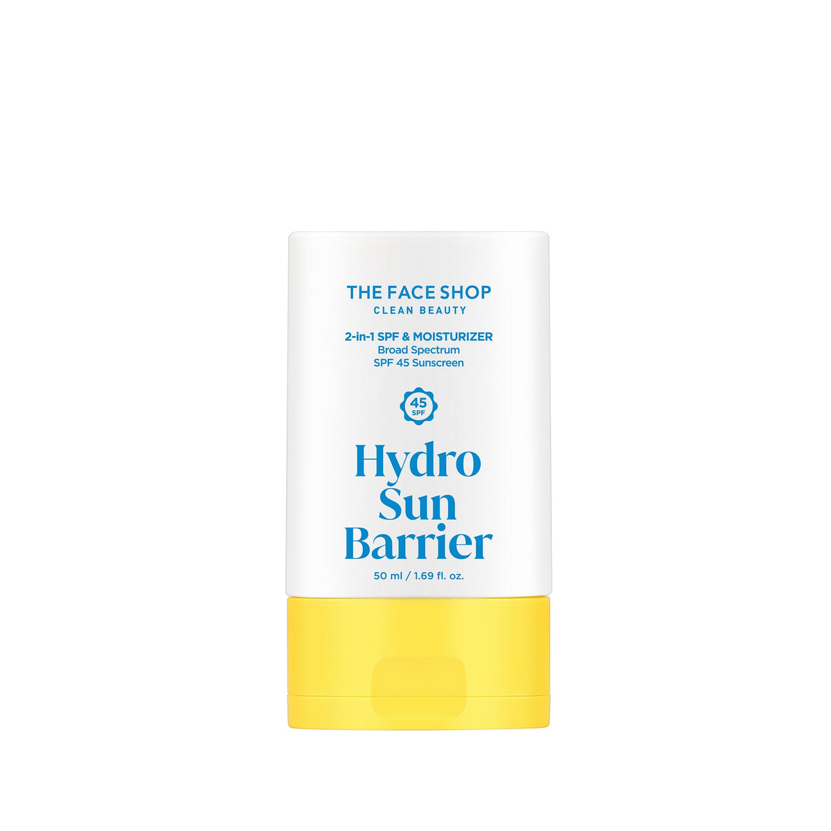 The Face Shop Hydro Sun Barrier SPF 45 front packaging showing broad-spectrum protection.