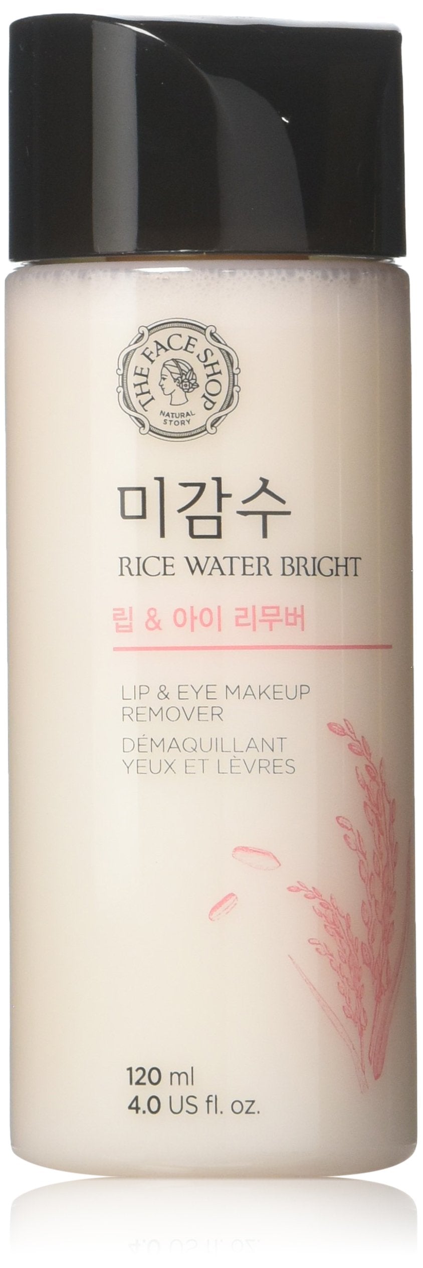 The Face Shop Oil-Free Liquid Eye Makeup Remover bottle gently cleans eye makeup