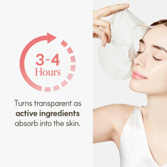 The Face Shop vegan collagen mask is applied for at-home spa care.