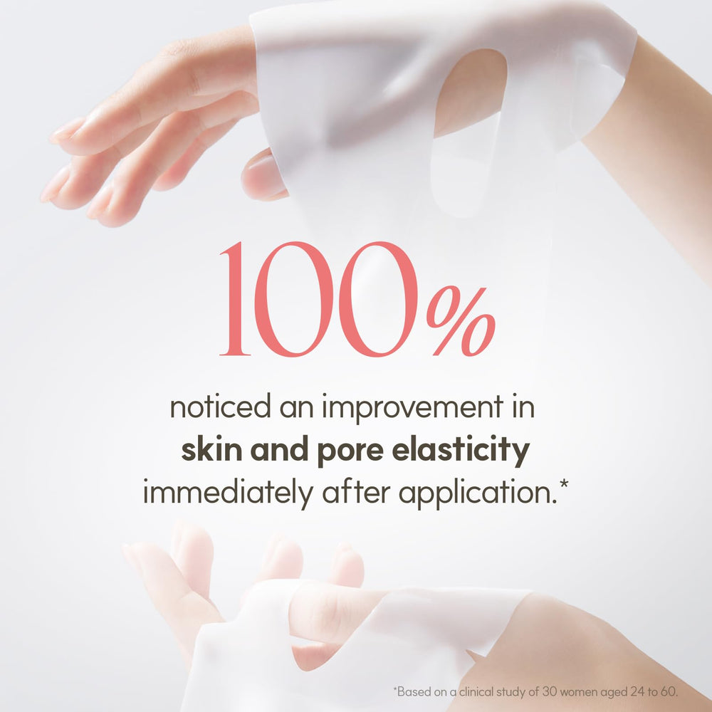 The Face Shop Original vegan collagen mask overnight use demonstrates deep hydration.