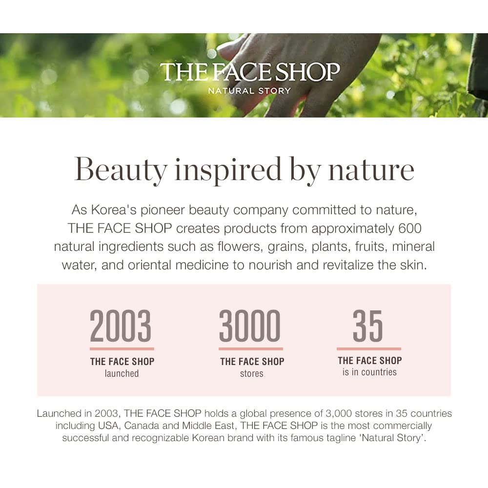 The Face Shop Packaging 120ml bottle shows product size and design
