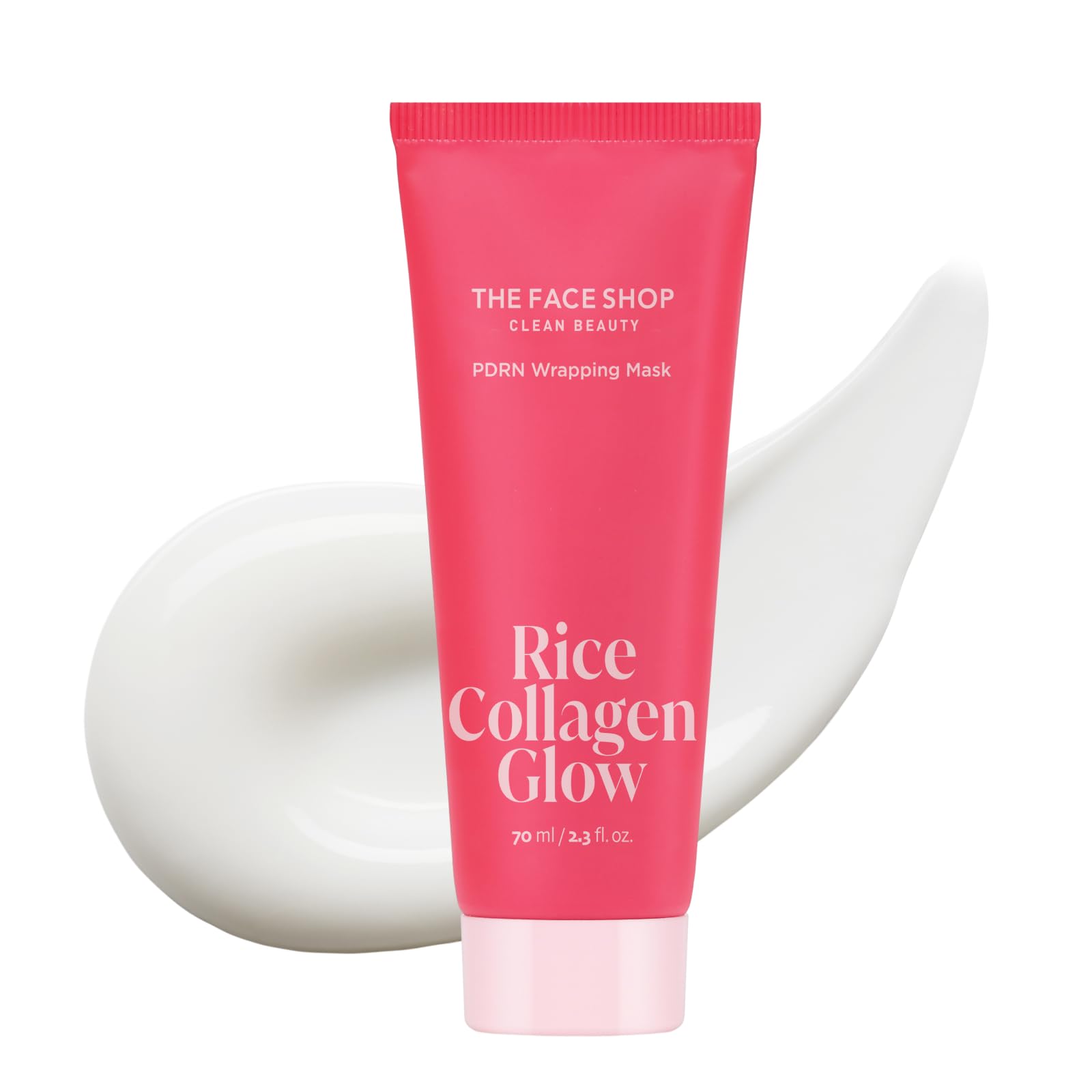 The Face Shop Pink Collagen Wrapping Mask packshot shows glass-skin glow promise.