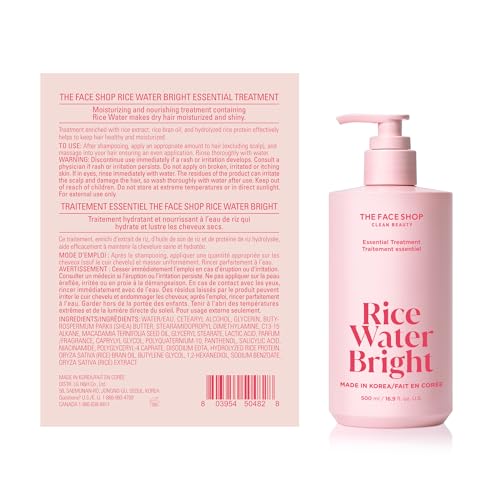 The Face Shop Rice Water Bright conditioner-dispense shows detangling and gloss