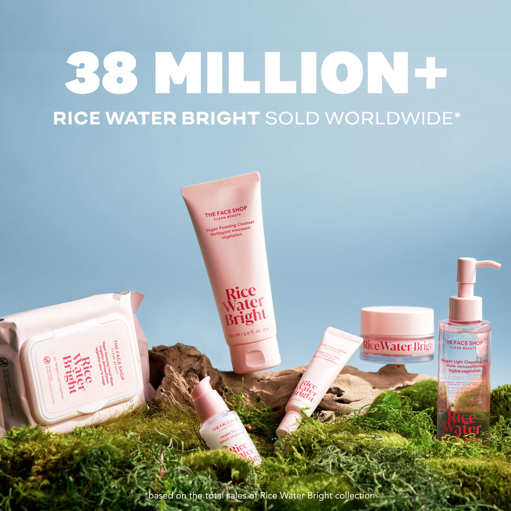 The Face Shop Rice Water Bright fermentation label suggests 28-day potency.