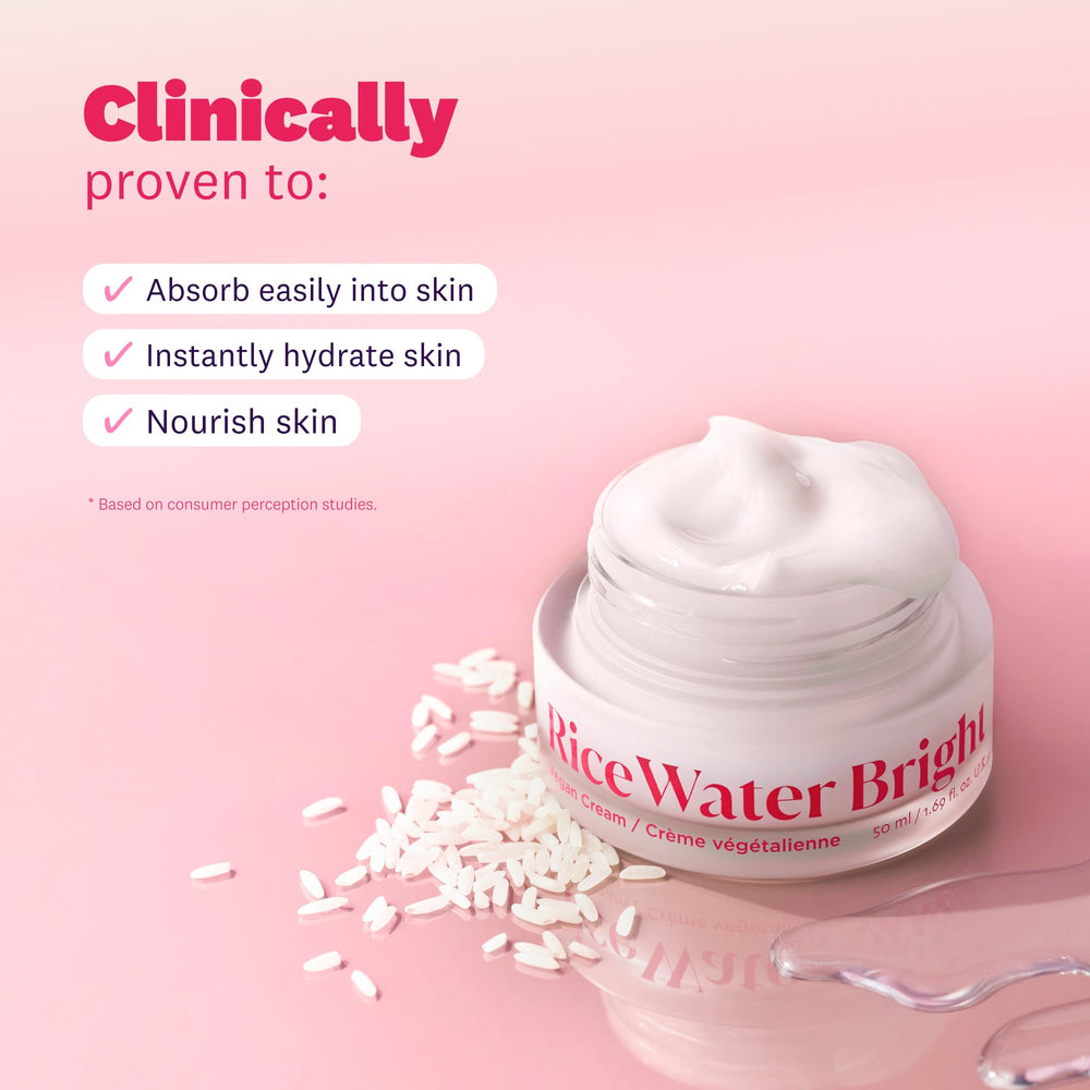 The Face Shop Rice Water Bright product swatch on skin, quick absorption.