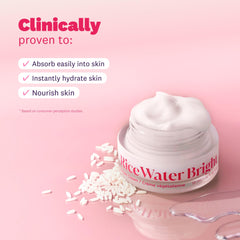 The Face Shop Rice Water Bright product swatch on skin, quick absorption.