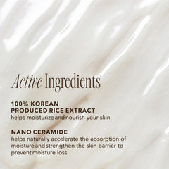 The Face Shop Rice Water extract close-up for nourishing gentle exfoliation.