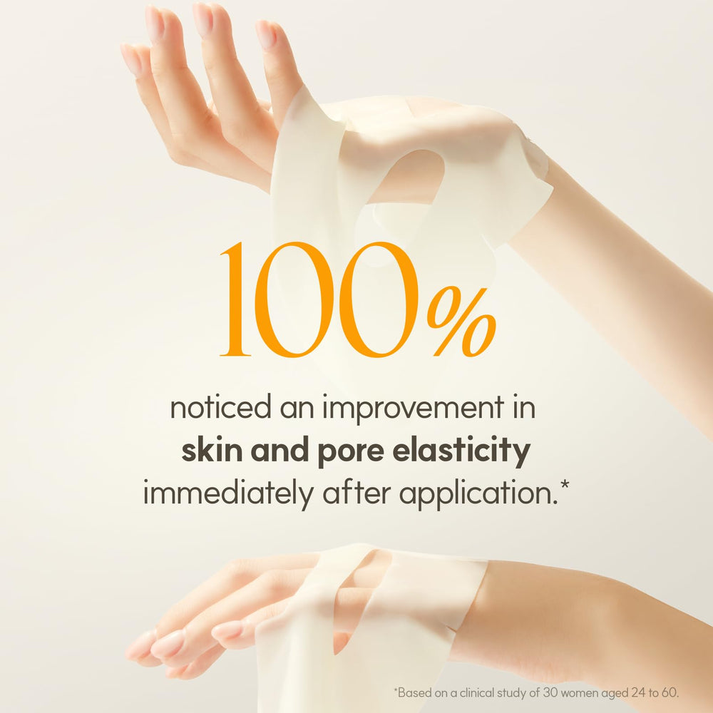 The Face Shop Vita-Toning mask being applied on skin suggests a calm, refreshed complexion.