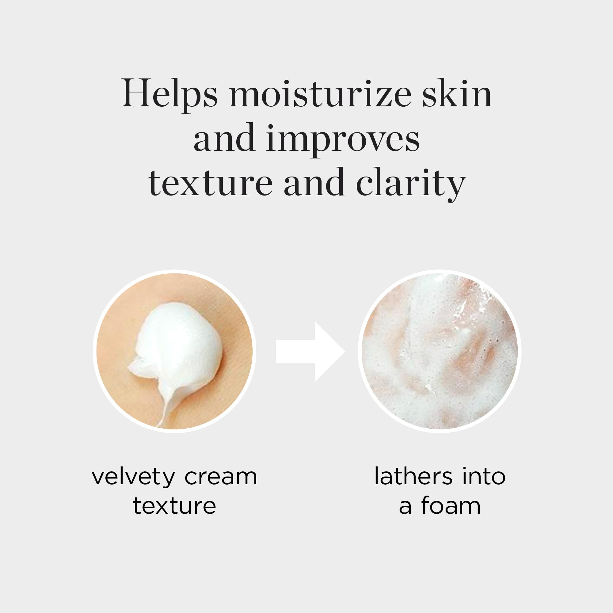 The Face Shop White Seed Exfoliating Cleansing Foam texture closeup reveals creamy micro-bubbles.
