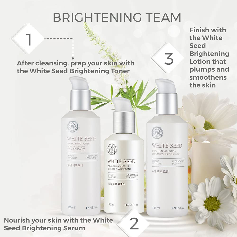 The Face Shop Whiteseed Brightening Serum on skin demonstrates quick absorption and moisture