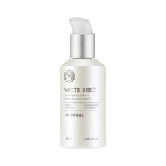 The Face Shop Whiteseed Brightening Serum bottle close-up promising radiant skin