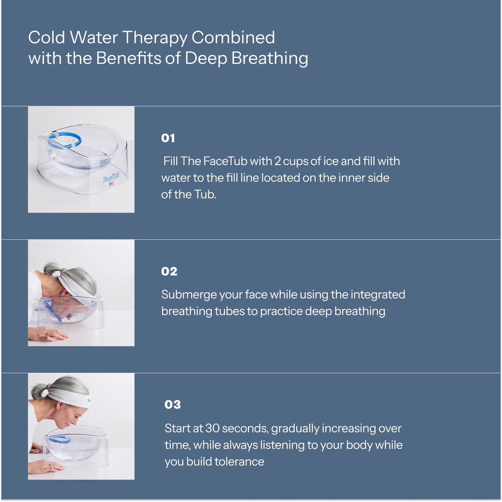 The FaceTub makeup-friendly ice plunge helps makeup last longer and skin absorbs serums
