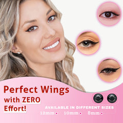 The Flick Stick midnight black liquid eyeliner flows smoothly for bold definition.