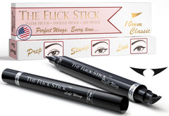 The Flick Stick winged eyeliner stamp outer corner application for symmetrical wings