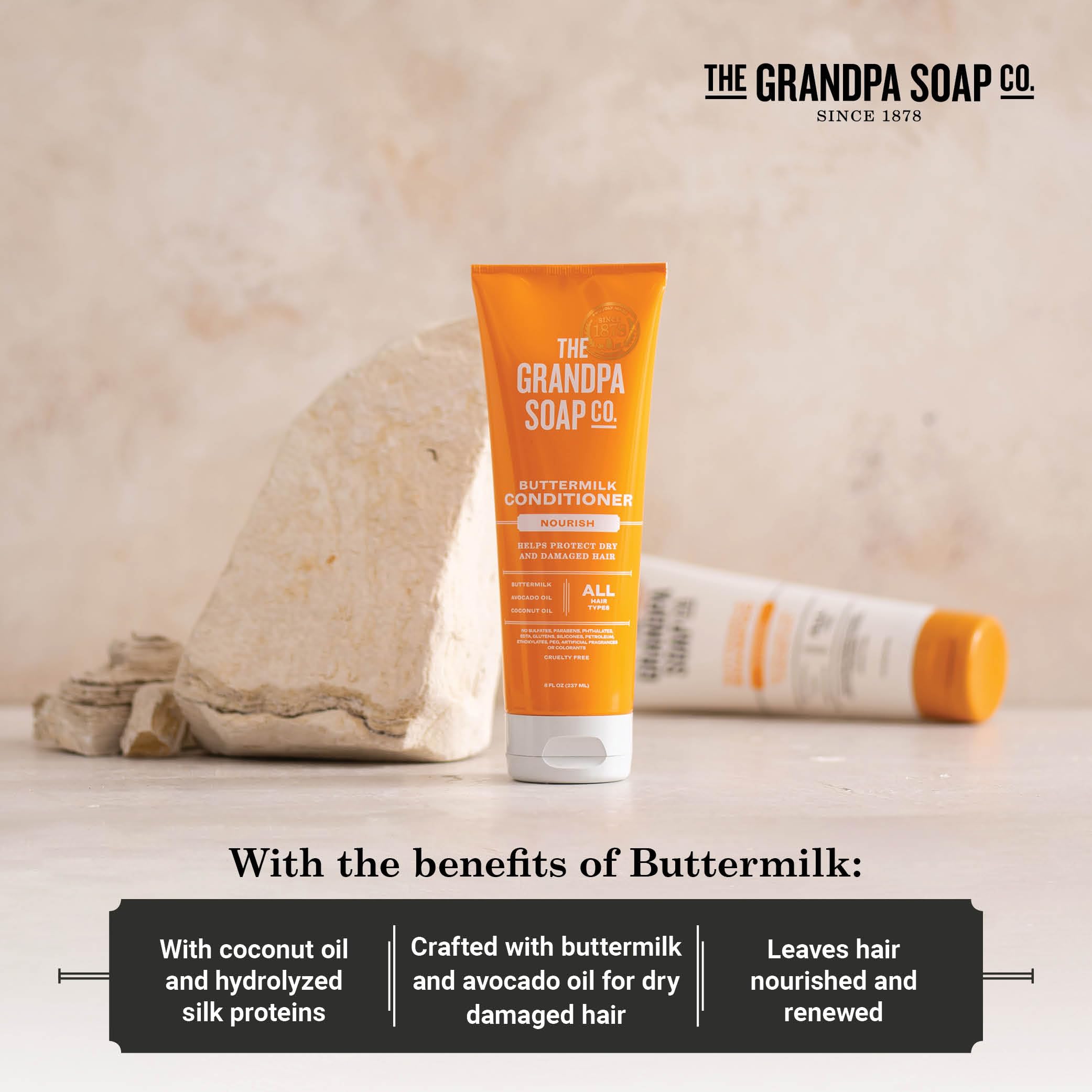 Cabello desenredado tras usar el acondicionador Buttermilk