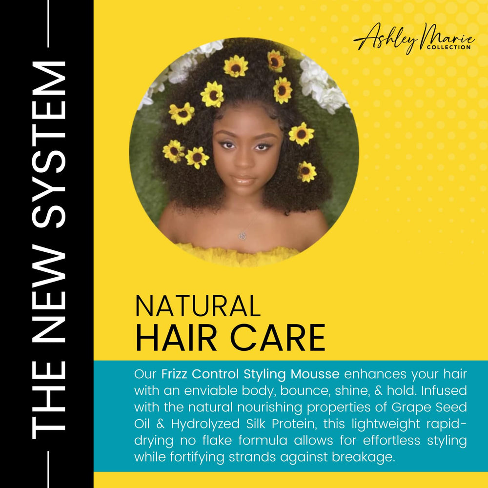 The Hair Diagram Ashley Marie Styling Mousse quick-dry foam speeds styling time.