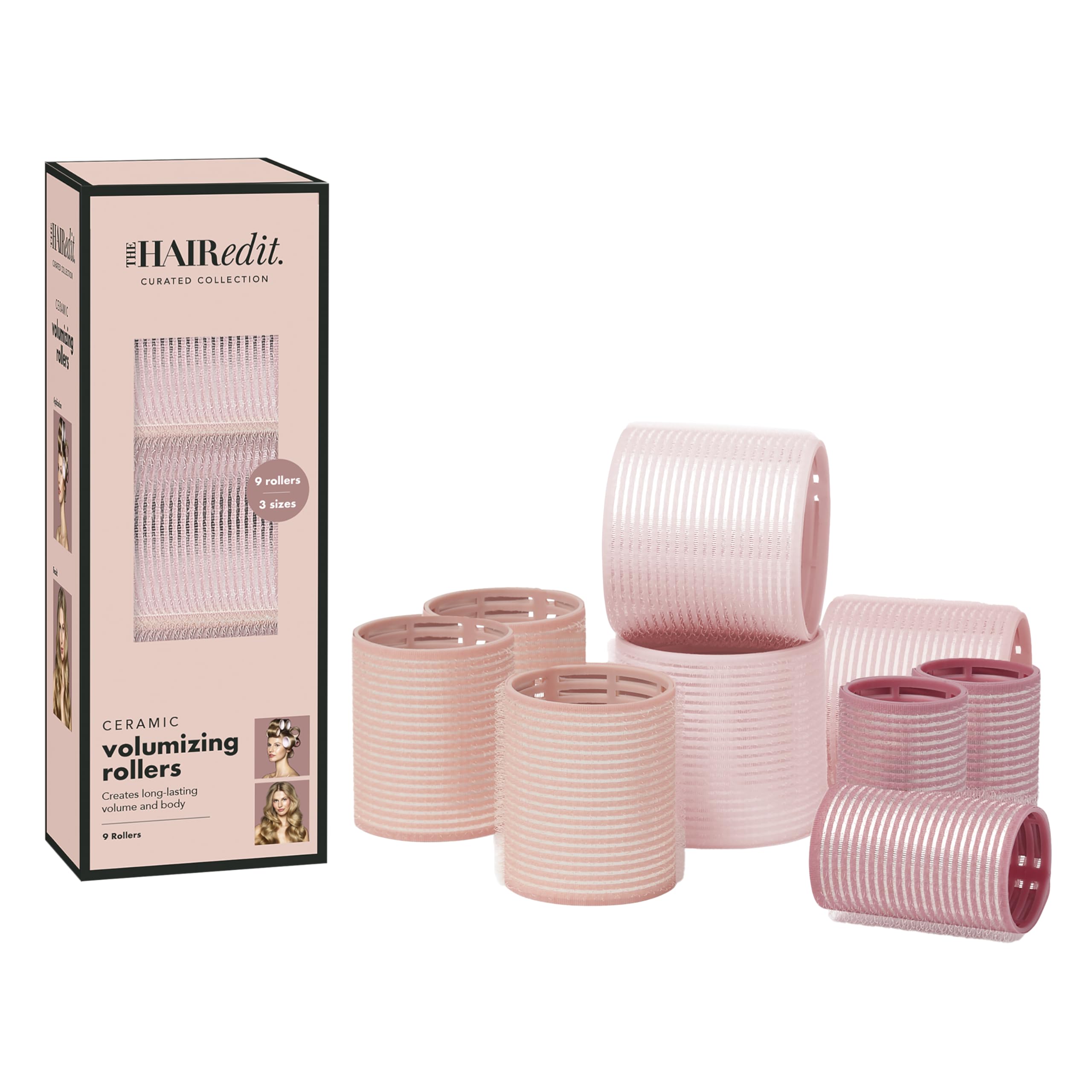 The Hair Edit ceramic core roller 2.5-inch closeup for smooth frizz-free blowouts