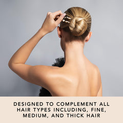 The Hair Edit Easy-to-use French pin holds buns and twists without snagging.