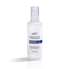 The Hair Shop D Bond Gel Remover bottle pour enables quick, clean removal of keratin bonds.