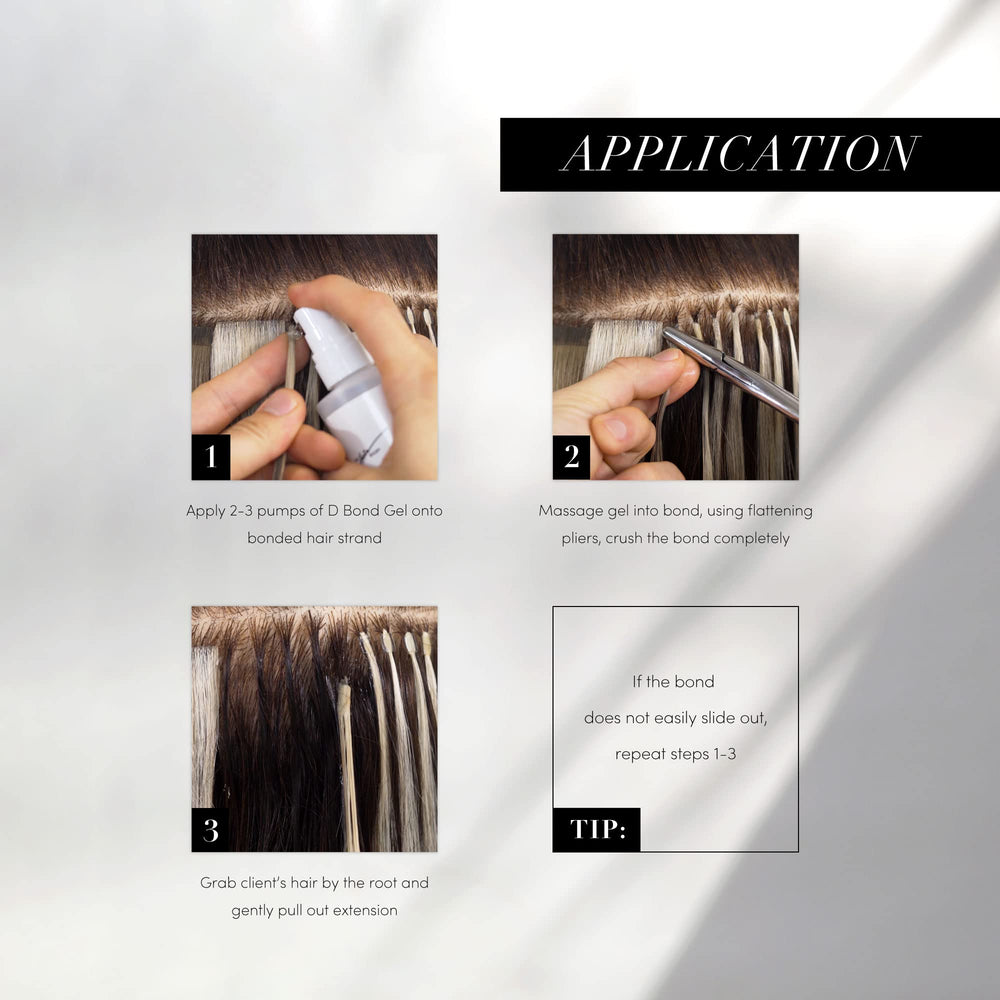 The Hair Shop D Bond Remover packaging box highlights professional-grade formula for salon use.