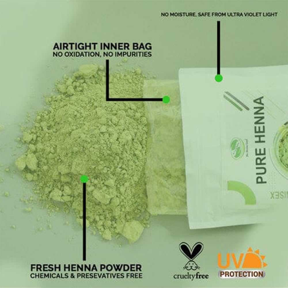The Henna Guys gray coverage during application shows natural color and conditioning