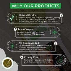 The Henna Guys gray coverage visual highlights natural tint without drastic chemical steps