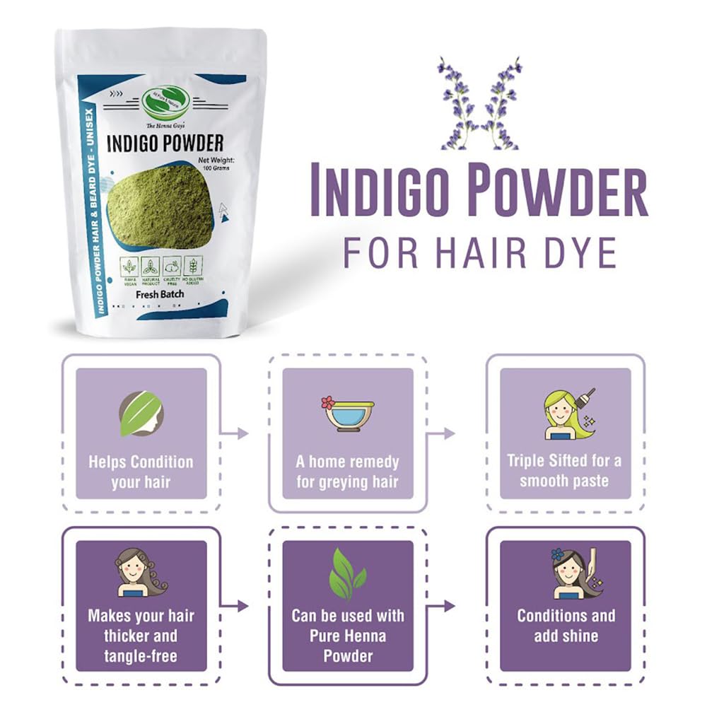 Indigo gray-cover result on sample hair shows natural shade enhancement.