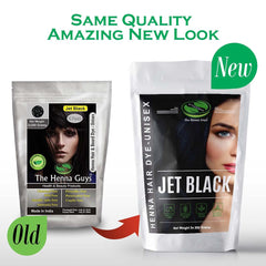 The Henna Guys jet-black dye being applied for safe, lasting beard color
