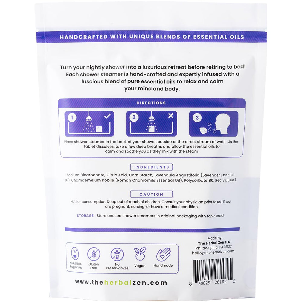 The Herbal Zen lavender steam release moment in a warm shower.